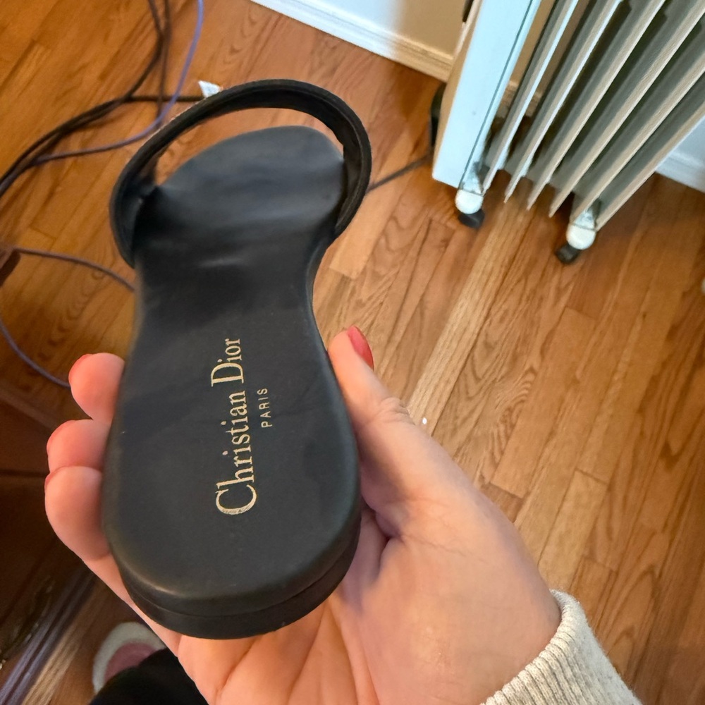 Christian Dior navy and cream Slides size 40 - Picture 11 of 14